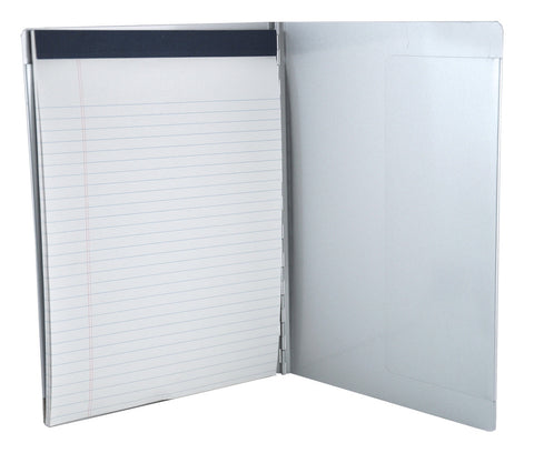 Padfolio with Writing Pad - Silver - Letter Size (00591)