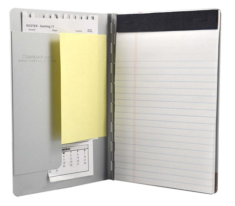 Padfolio with Writing Pad - Silver - 5.5" x 8.25" (00880)