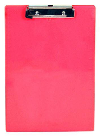 Recycled Plastic Clipboard -Neon Pink - Letter/A4 (21594)