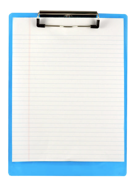 Recycled Plastic Clipboard - Ice Blue - Letter/A4 (00439)