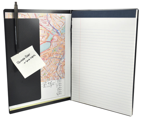 Padfolio with Writing Pad - Black - Letter Size (00879)