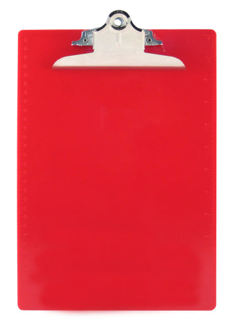 Recycled Plastic Clipboard - Red - Letter/A4 (21601)