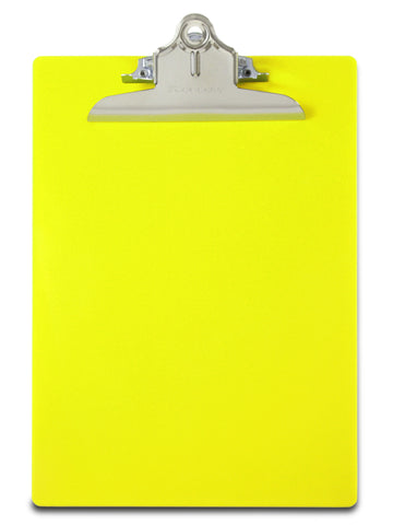 Recycled Plastic Clipboard - Hi-Vis Yellow - Letter/A4  (21673)