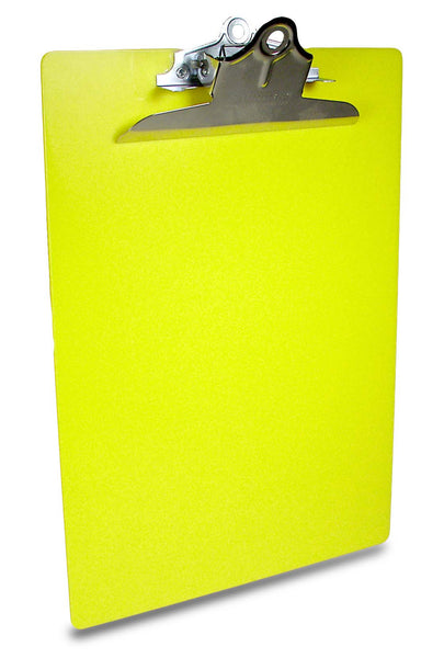 Recycled Plastic Clipboard - Hi-Vis Yellow - Letter/A4  (21673)